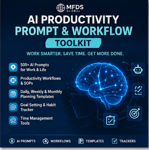 AI Productivity Prompt & Workflow Toolkit cover