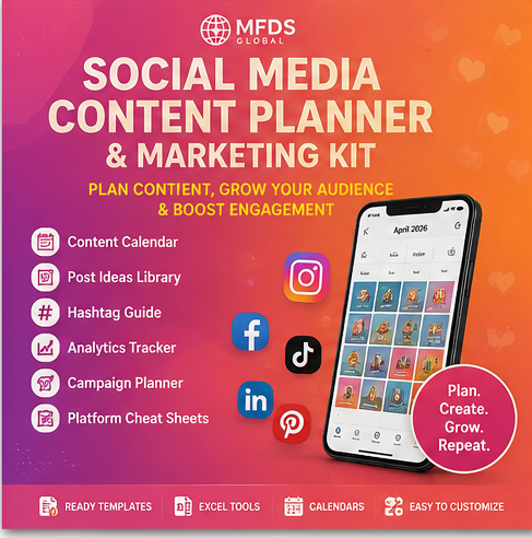 Social Media Content Planner & Marketing Kit cover